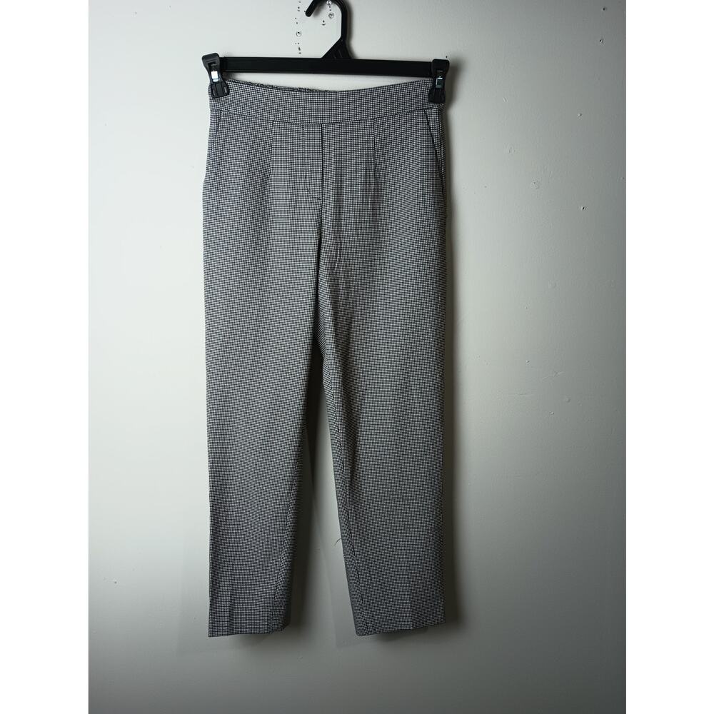 Aritzia Babaton Atelier Black White Houndstooth Pants Pull On Women's 2 Career